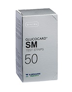 TEST STRIPS PER MISURAZIONE GLICEMIA GLUCOCARD SM 50 PEZZI - farmasconti.eu