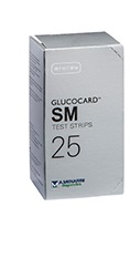 TEST STRIPS PER MISURAZIONE GLICEMIA GLUCOCARD SM 25 PEZZI - farmasconti.eu