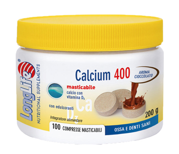 LONGLIFE CALCIUM 400 CACAO 100 COMPRESSE - farmasconti.eu