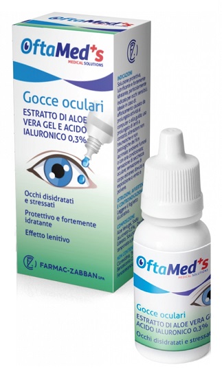 OFTAMED'S GOCCE OCULARI OCCHI DISIDRATATI E STRESSATI ESTRATTO ALOE VERA GEL E ACIDO IALURONICO 0,3% 10 ML - farmasconti.eu