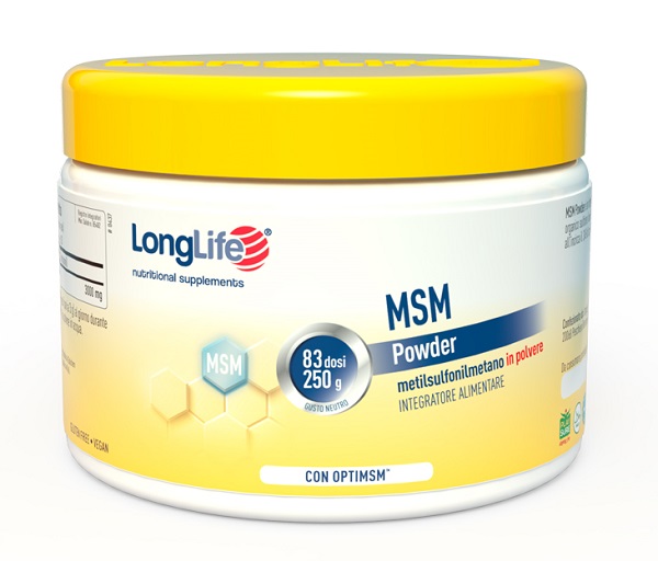 LONGLIFE MSM POWDER 250 G - farmasconti.eu