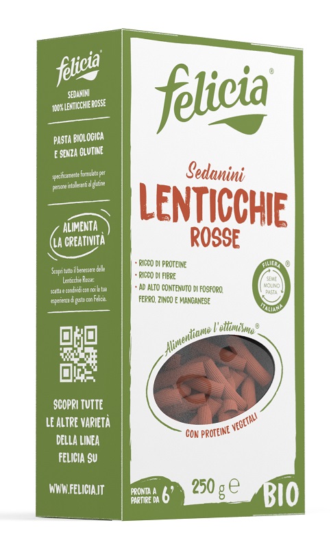 FELICIA BIO SEDANINI LENTICCHIE ROSSE 250 G - farmasconti.eu