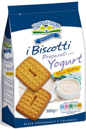 HAPPY FARM BISCOTTI YOGURT SENZA ZUCCHERO 300 G - farmasconti.eu