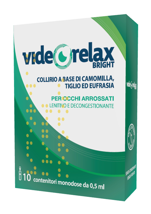 COLLIRIO LENITIVO DECONGESTIONANTE VIDEORELAX BRIGHT MONODOSE 0,5 ML 10 PEZZI - farmasconti.eu
