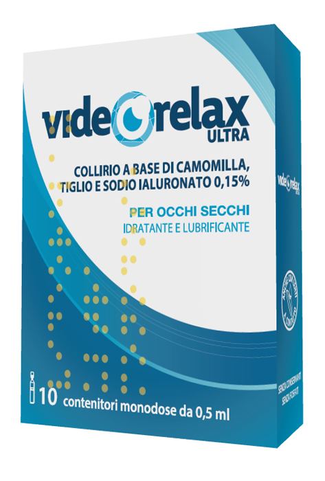 COLLIRIO IDRATANTE E LUBRIFICANTE VIDEORELAX ULTRA MONODOSE 0,5 ML 10 PEZZI - farmasconti.eu