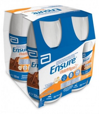 ENSURE NUTRIVIGOR CIOCCOLATO 4 BOTTIGLIE DA 220 ML - farmasconti.eu