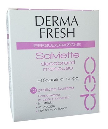 DERMAFRESH IPERSUDORAZIONE 10 SALVIETTINE DEODORANTI - farmasconti.eu