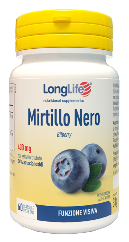LONGLIFE MIRTILLO NERO 60 CAPSULE VEGETALI - farmasconti.eu