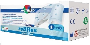 CEROTTO IMPERMEABILE PER FISSAGGIO MEDICAZIONI MASTER-AID ROLLFLEX A-STOP M 10X10 CM - farmasconti.eu