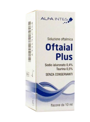 SOLUZIONE OFTALMICA OFTAIAL PLUS ACIDO IALURONICO 0,4% E TAURINA 10ML - farmasconti.eu