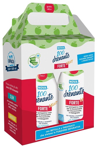 NOVA100 DRENANTE FORTE LIGHT CON ALOE 300+300 ML - farmasconti.eu