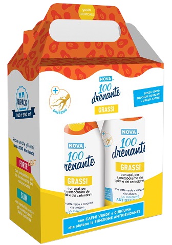 NOVA100 DRENANTE GRASSI CON GINSENG 300+300 ML - farmasconti.eu