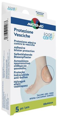IDROCOLLOIDE MASTER-AID FOOTCARE VESCICHE TALLONE 69X44 MM 5 PEZZI A1 - farmasconti.eu