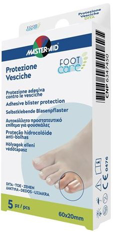 IDROCOLLOIDE MASTER-AID FOOTCARE VESCICHE DITA 60X20 MM 5 PEZZI A2 - farmasconti.eu