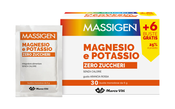 MASSIGEN MAGNESIO E POTASSIO ZERO ZUCCHERI 24 BUSTINE + 6 GRATIS - farmasconti.eu