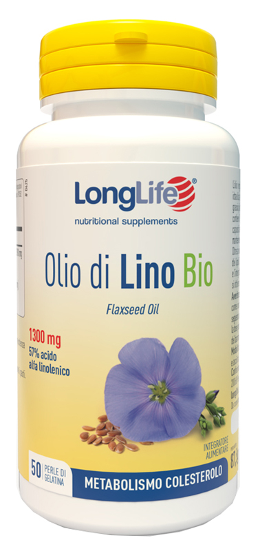 LONGLIFE OLIO DI LINO BIO 50 PERLE DI GELATINA - farmasconti.eu