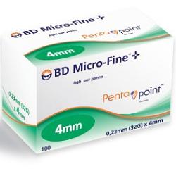 AGO PER PENNA DA INSULINA BD MICROFINE PENTAPOINT GAUGE 32 4 MM 100 PEZZI - farmasconti.eu