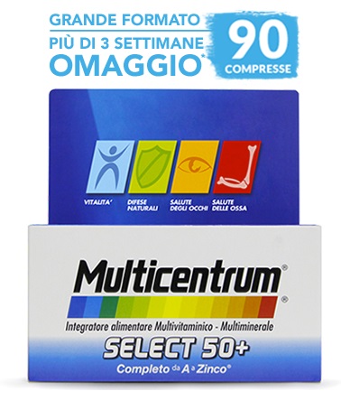 MULTICENTRUM SELECT 50+ 90 COMPRESSE - farmasconti.eu