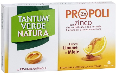 TANTUM VERDE NATURA 15 PASTIGLIE GOMMOSE LIMONE & MIELE - farmasconti.eu