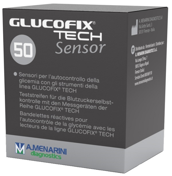 STRISCE MISURAZIONE GLICEMIA GLUCOFIX TECH SENSOR 50 PEZZI - farmasconti.eu