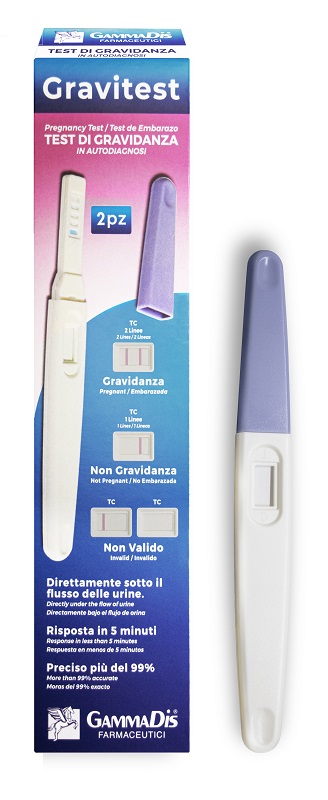 TEST GRAVIDANZA GRAVITEST 2 PEZZI GAMMADIS - farmasconti.eu