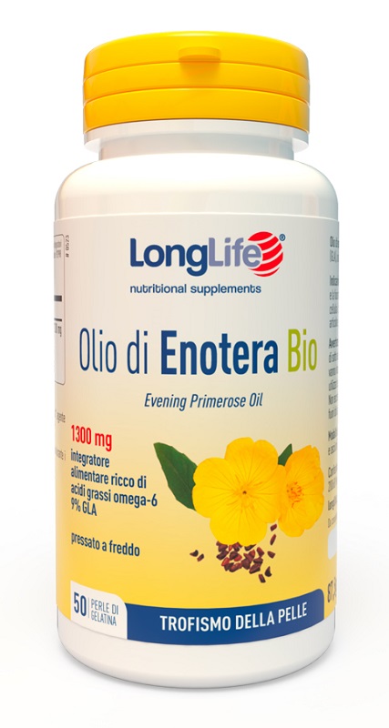 LONGLIFE OLIO ENOTERA BIO 1300 MG 50 PERLE IN GELATINA - farmasconti.eu