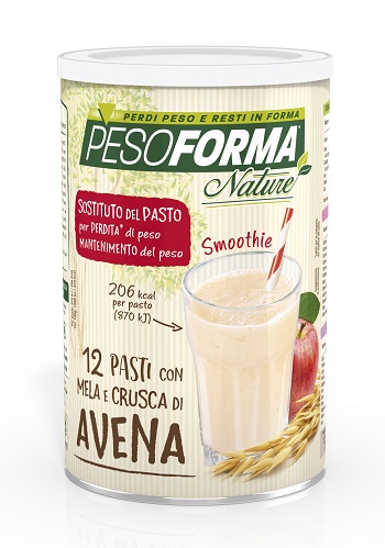 PESOFORMA NATURE SMOOTHIE MELA E CRUSCA AVENA 12 PASTI 420 G - farmasconti.eu