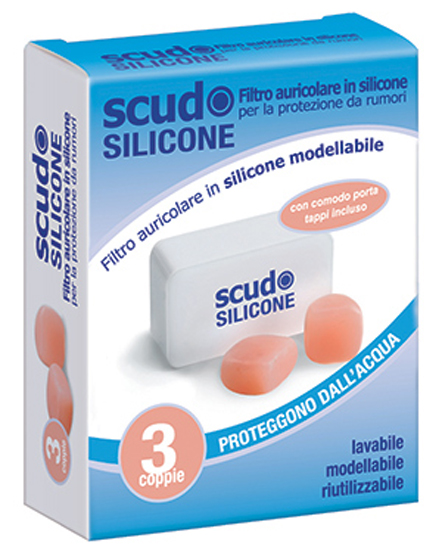 TAPPO AURICOLARE EARPLUG SCUDO IN SILICONE 3 COPPIE 6 PEZZI ARTICOLO 7EN091 - farmasconti.eu