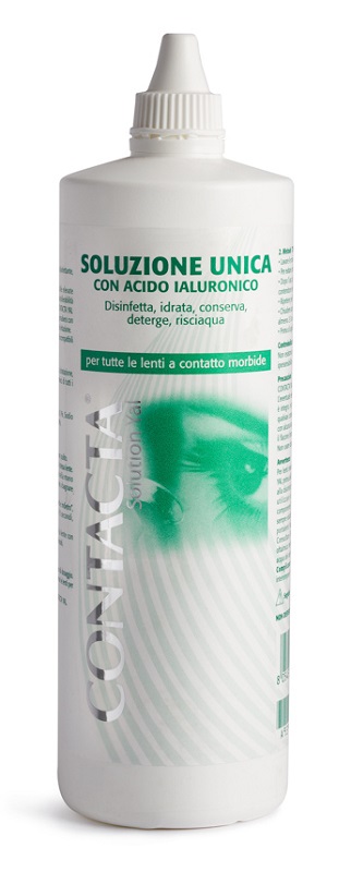 SOLUZIONE UNICA CON ACIDO IALURONICO PER LENTI A CONTATTO CONTACTA SOLUTION 360 ML - farmasconti.eu