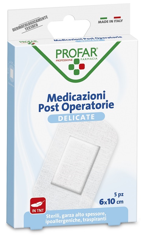 MEDICAZIONE POST OPERATORIA STERILE GARZA ANTIADERENTE 6X10 CM 5 PEZZI PROFAR - farmasconti.eu