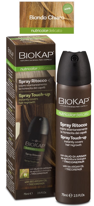 BIOS LINE  BIOKAP NUTRICOLOR DELICATO SPRAY RITOCCO BIONDO CHIARO 75 ML - farmasconti.eu