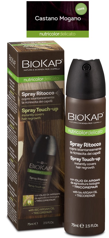 BIOS LINE  BIOKAP NUTRICOLOR DELICATO SPRAY RITOCCO CASTANO MOGANO 75 ML - farmasconti.eu