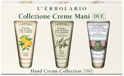 COLLEZIONE CREME MANI DUE CON CREMA MANI LIMONE 30 ML + CREMA MANI E UNGHIE OLIO DI OLIVA 30 ML + CREMA NUTRIENTE MANI ROSA 30 ML - farmasconti.eu