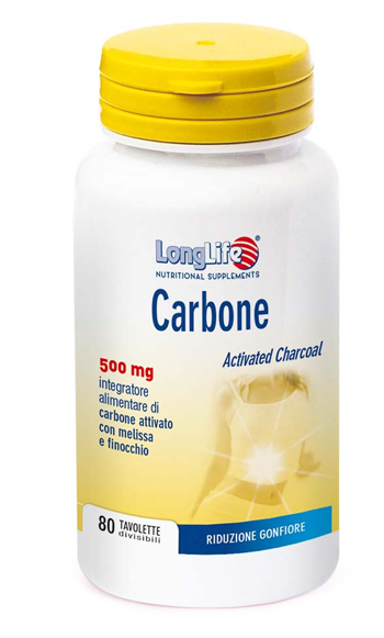 LONGLIFE CARBONE ATTIVATO 80 TAVOLETTE DIVISIBILI - farmasconti.eu