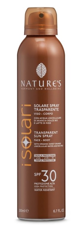NATURE'S I SOLARI SPRAY TRASPARENTE SPF30 200 ML - farmasconti.eu