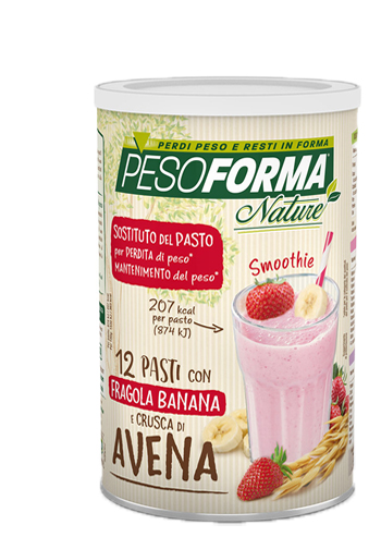 PESOFORMA NATURE SMOOTHIE FRAGOLA BANANA POLVERE 420 G - farmasconti.eu