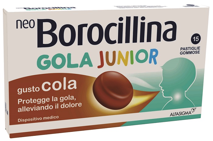 NEOBOROCILLINA GOLA JUNIOR 15 PASTIGLIE GUSTO COLA - farmasconti.eu