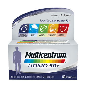 MULTICENTRUM UOMO 50+ 60 COMPRESSE - farmasconti.eu