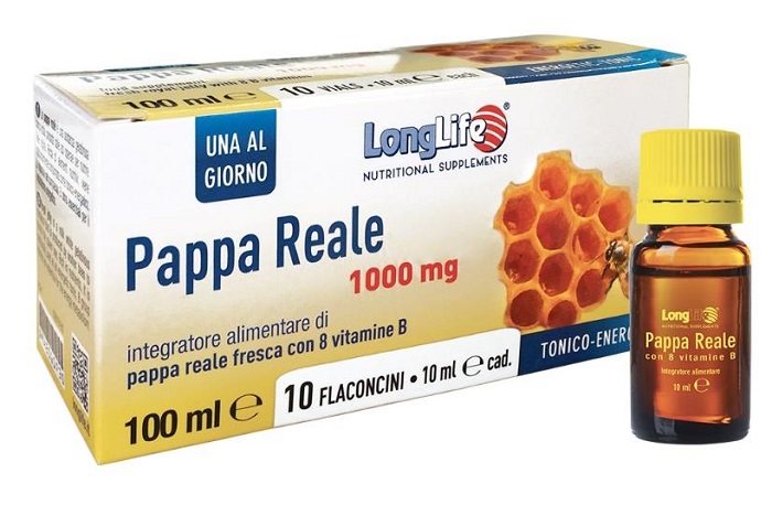LONGLIFE PAPPA REALE + VITAMINA B 10 FLACONCINI 10 ML - farmasconti.eu
