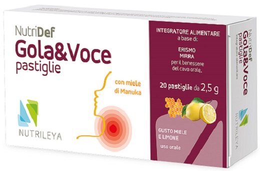 NUTRIDEF GOLA & VOCE MIELE E LIMONE 20 PASTIGLIE - farmasconti.eu