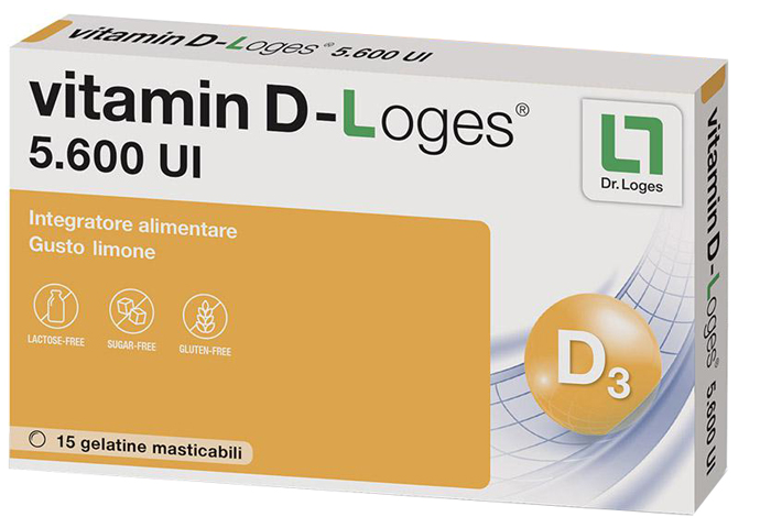 VITAMIN D-LOGES 15 GELATINE MASTICABILI GUSTO LIMONE - farmasconti.eu