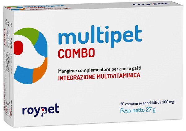 MULTIPET COMBO INTEGRAZIONE MULTIVITAMINICA CANI E GATTI 30 COMPRESSE APPETIBILI DA 900 MG - farmasconti.eu