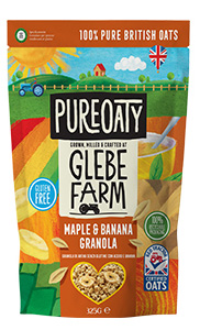 GLEBE FARM GRANOLA AVENA CON SCIROPPO D'ACERO E BANANA 325 G - farmasconti.eu