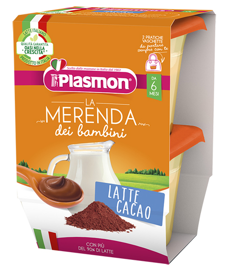 PLASMON LA MERENDA DEI BAMBINI MERENDE LATTE CACAO ASETTICO 2 X 120 G - farmasconti.eu