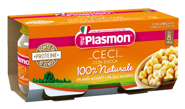 PLASMON OMOGENEIZZATO CECI/ZUCCA 2 X 80 G - farmasconti.eu