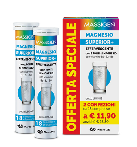 MASSIGEN MAGNESIO SUPERIOR 18+18 COMPRESSE EFFERVESCENTI - farmasconti.eu