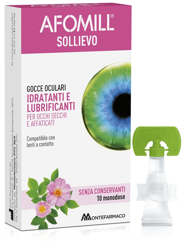 AFOMILL SOLLIEVO GOCCE OCULARI OCCHI 10 FIALE DA 0,5 ML - farmasconti.eu