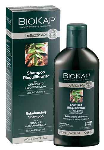 BIOKAP BELLEZZA BIO SHAMPOO RIEQUILIBRANTE COSMOS ECOCERT 200 ML BIOSLINE - farmasconti.eu