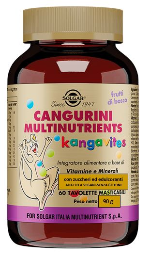 CANGURINI MULTINUTRIENTS FRUTTI BOSCO 60 TAVOLETTE MASTICABILI - farmasconti.eu