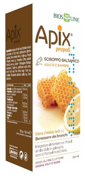 APIX PROPOLI SCIROPPO BALSAMICO SENZA CONSERVANTI 150 ML BIOSLINE - farmasconti.eu